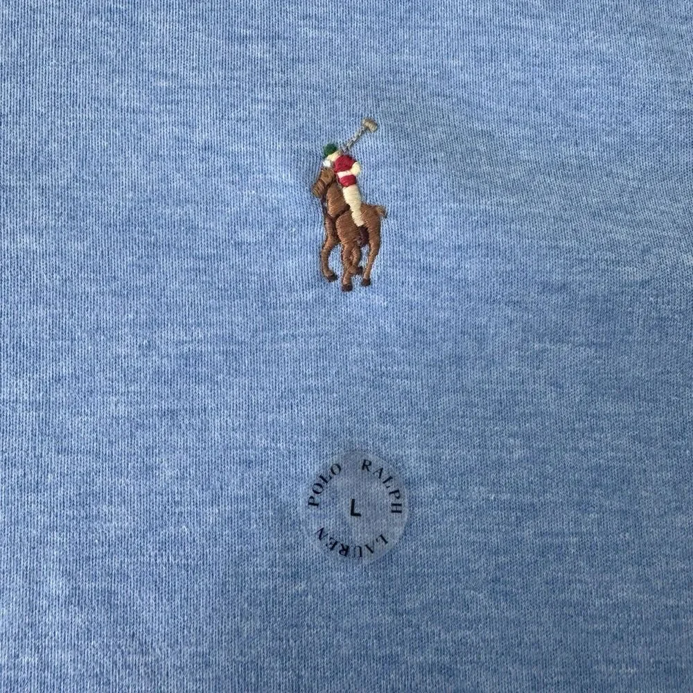Polo Ralph Lauren Polo Shirt Men Large Blue Classic Fit Pony Logo Short Sleeve